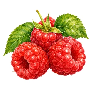 Raspberry Fruit Food Self Adhesive Vinyl Sticker