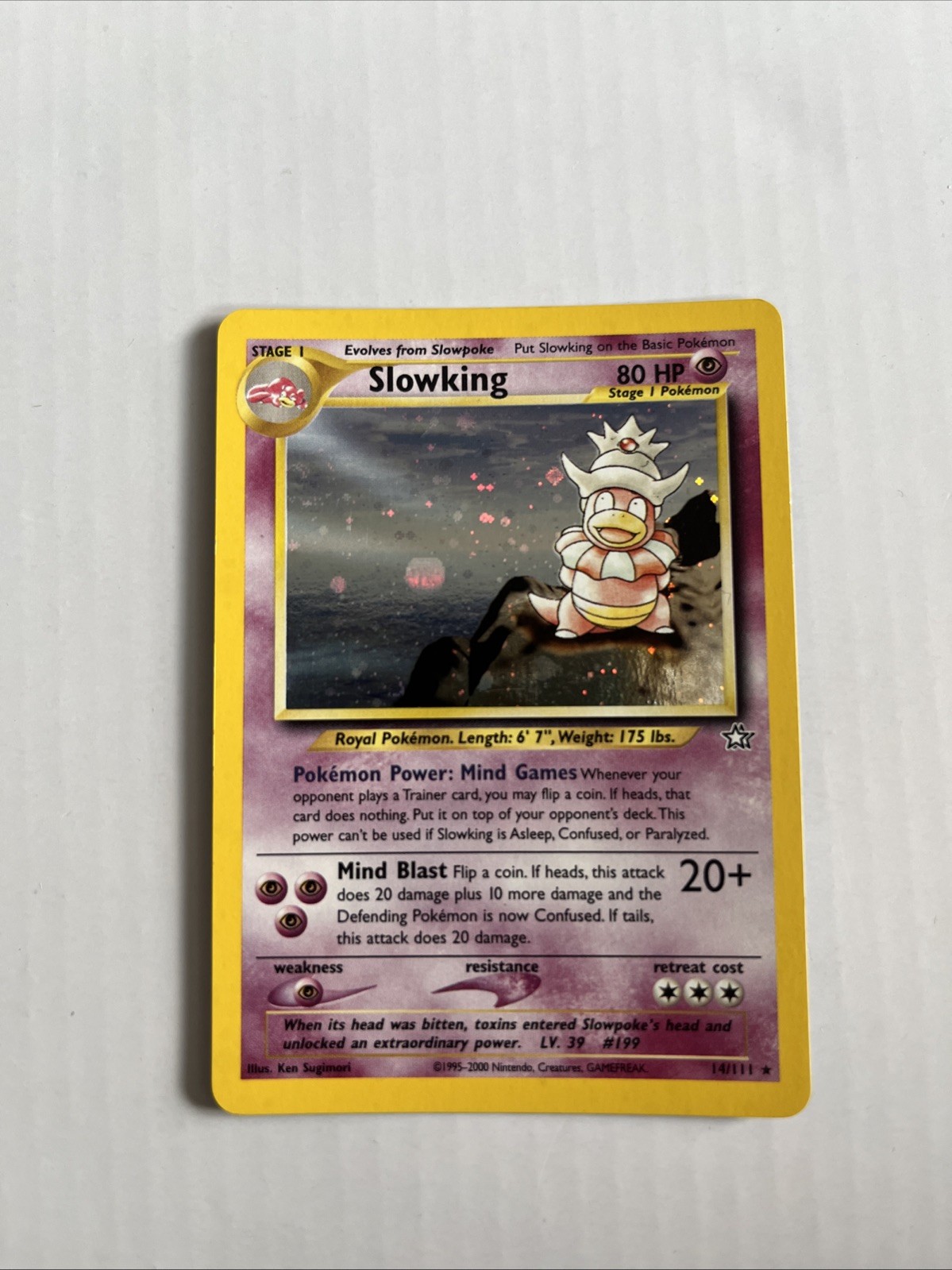 Pokemon Slowking 14/111 Holo Rare Card