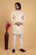 Mens Designer Wedding Bollywood Eid Ramadan Wear Traditional Semi Indo Western