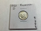 1950 D Roosevelt 90% Silver Dime from Denver Mint 040826 44r
