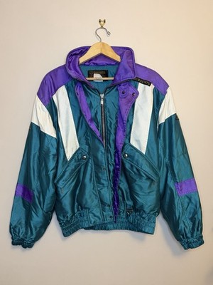  Descente Herren Retro 80er 90er Vintage Ski Snowboard Jacke Größe US Large