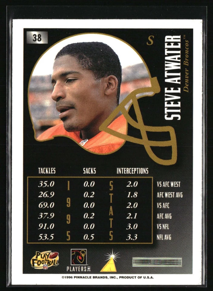 1996 Summit #38 Steve Atwater - Image 2 of 2