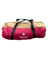 Snow Peak SDE-001 Amenity Dome Tent Red Beige 3-4 Person Camping Gear Used