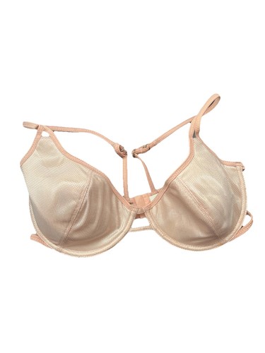 Vintage Secret Treasures Pink Disco Sequin Bra 34C Strappy String Open Back
