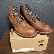Red Wing Blacksmith 3343 Copper Rough  Tough Leather Boots Men's Size 9D NIB