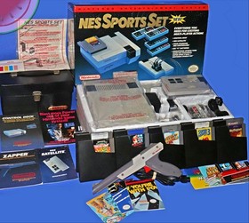 TESTED Nintendo NES SYSTEM with GAMES Console Complete in Box Sports Set CIB Lot