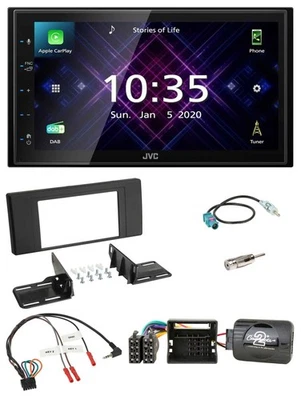 JVC DAB 2DIN Lenkrad Bluetooth USB Autoradio für Land Rover Range Rover Vogue 20 - Bild 1 von 4