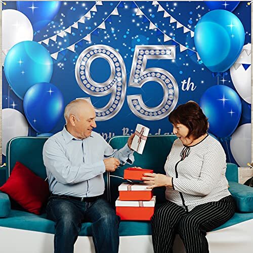 HAMIGAR 6x4ft Happy 45th Birthday Banner Backdrop - 45 Assorted Flavor Names - Picture 90 of 217