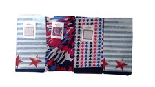 lot of Four patriotic bandanas Red, White  Blue/ Stars  Stripes 100 Cotton