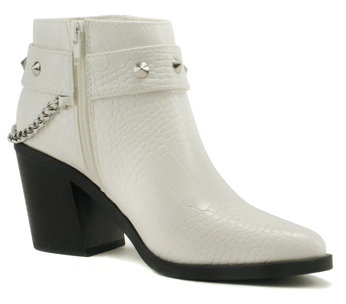 Studded shop heel booties