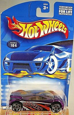 2001 Hot Wheels Mainline/Collector #104 AUDI AVUS Purple w/Chrome Pr5 Spokes