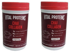 2x Vital Proteins Collagen Peptides, Chai Tea, 14.5 oz each / new