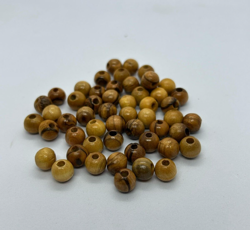 Beads - Olive Wood Holyland Round Beads- Rosaries Bracelets Gift - Various Sizes - Picture 6 of 60