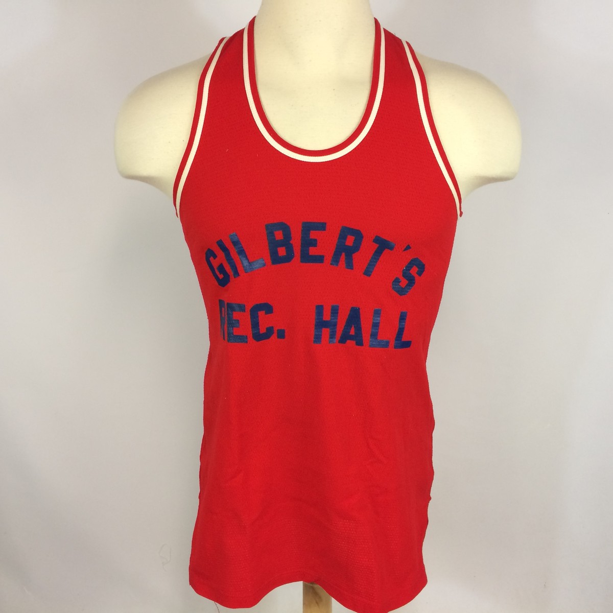 Vintage 60s 70s Russell Gold Tag Basketball Jersey Tank Top T