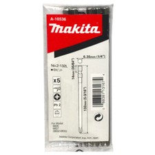 Makita PH2 x 132mm  Single Ended Screw Driver Bit 5 Pack - Suit 6832/6833/683...