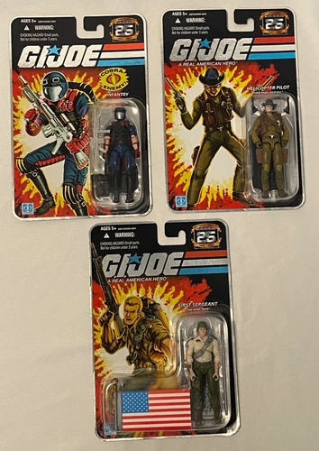G.I. Joe (Set of 3) 25th Anniversary 1982-2007 - NEW / Factory Sealed