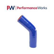 HPS Silicone 45 Degree Bend Elbow Coupler Hose 1-1/8" ID High Temp 4ply Blue