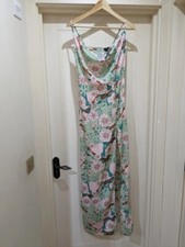 Pretty Little Thing PLT Maxi Dress Mint Green Pink UK 6