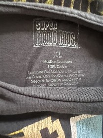 Nintendo NES Super Mario Bros Mens Black T-Shirt Size XL Worn Condition