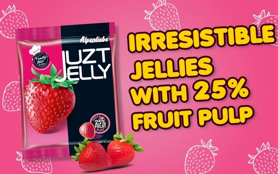 ALPENLIEBE JUZT JELLY Strawberry Flavor Pouch 30 pecs. eBay