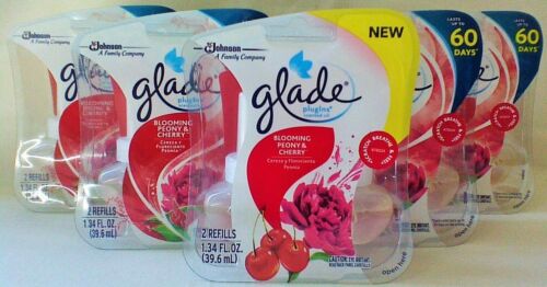 10 Glade Plugins Blooming Peony & Cherry Scented Oil Refill Spring Summer 5 P... - Picture 1 of 1