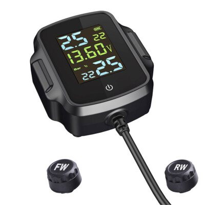 #ad #ad TPMS Motorcycle Wireless Tire Tyre Pressure Monitor System Waterproof W Sensors $37.31