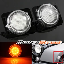 For 07-15 JEEP WRANGLER JK CLEAR 5W LED SIDE MARKER LIGHTS/10 x AMBER 3030 SMD