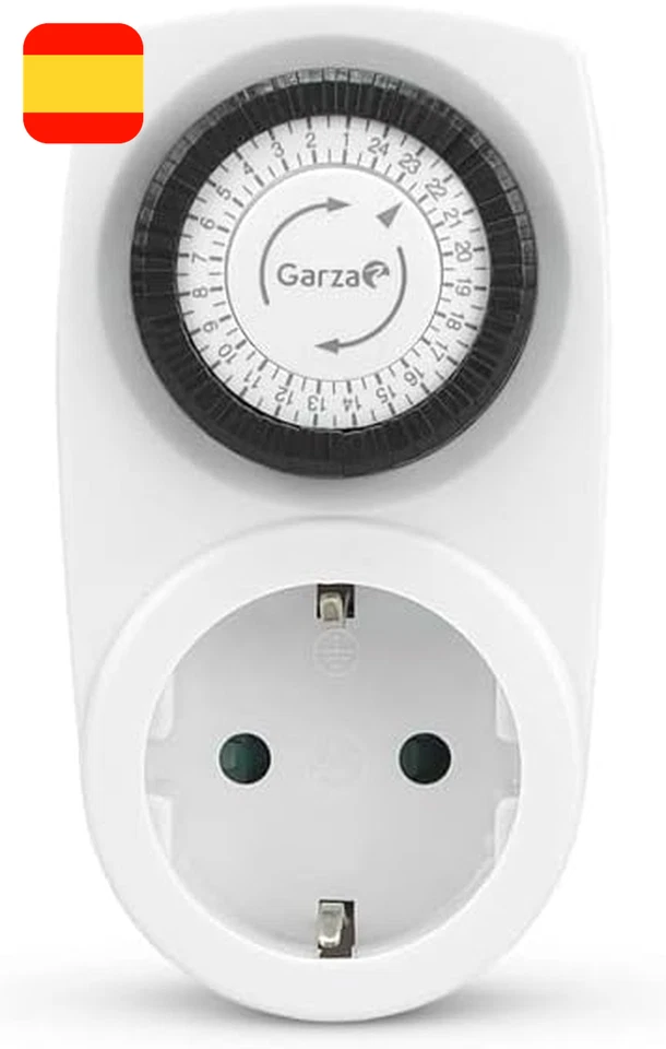 2x Temporizador analógico para interiores, enchufe programable, temporizador - Imagen 4 de 4