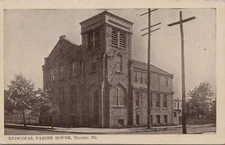 Postcard Episcopal Parish House Tacony PA 