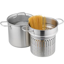 Spaghettiera Pentola con Scolapasta Incorporato Pastaiola Spaghetti Asparagiera