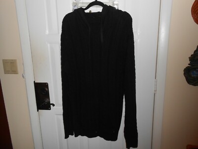 Rich Gang Men's Black Hooded Hoodie Pullover Shirt Sweater 2XL