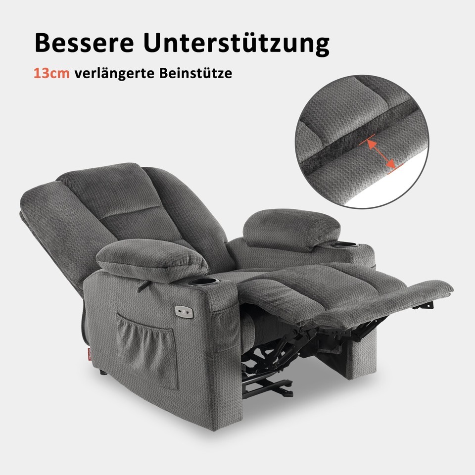 M Relaxsessel mit Liegefunktion Fernsehsessel elektrisch