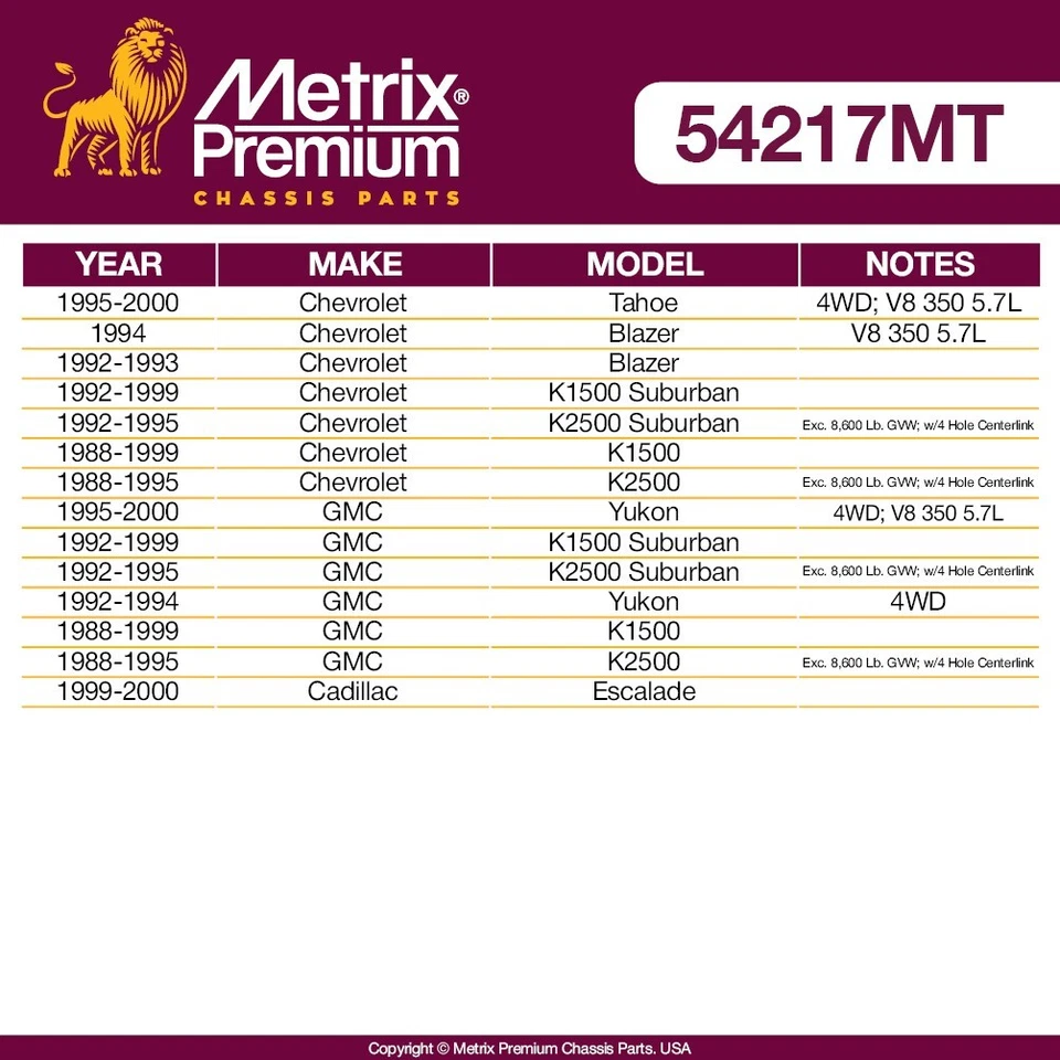 Eslabón central delantero para Chevy Blazer K1500 K1500 Suburban K2500 K2500 DS1407 Foto 2 de 4