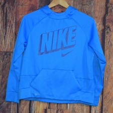 NIKE DRI-FIT Boys' sz XL Blue Hoodie Hooded Sweatshirt - EXCELLENT CONDITION