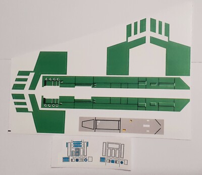 Vintage Star Wars X-Wing Green Squadron Replacement Sticker - No Need To Cut