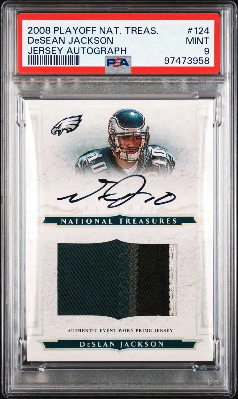 DeSean Jackson Playoff National Treasure #124 Jersey Autograph