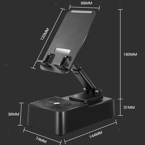Phone Stand with Bluetooth Speaker Mobile Phone Cradle for Home and Outdoor - Zdjęcie 4 z 7