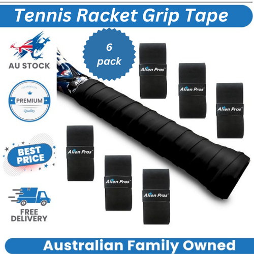 Alien Pros Tennis Racket Grip Tape - Voorgevormde en droge tennis grip - Tennis Overgrip Grip Tape Tennis Racket - Basisgrip voor je tennisracket voor betere prestaties(set van 6 Hemelsblauw Alien Pros Tennis Racket Grip Tape - Voorgevormde en droge tennis grip - Tennis Overgrip Grip Tape Tennis Racket - Basisgrip voor je tennisracket voor betere prestaties(set van 6 Hemelsblauw