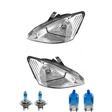 Scheinwerfer Set elektrisch Chrom inkl. Premium Lampen für Ford Focus DAW DBW