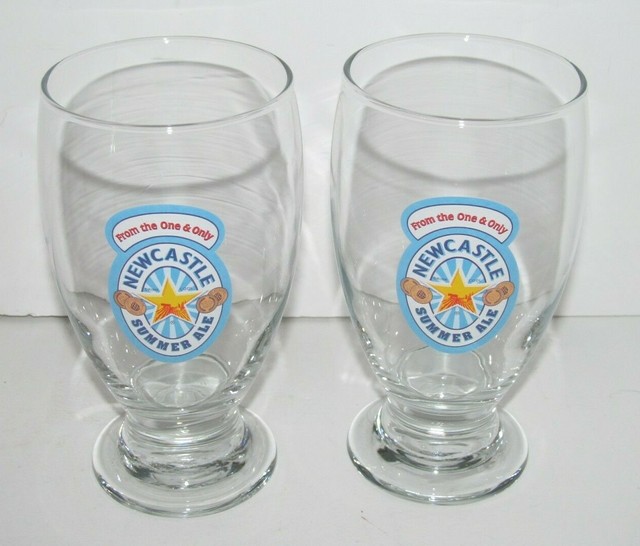 2 NEWCASTLE SUMMER ALE From The One & Only Pint Beer Glasses eBay