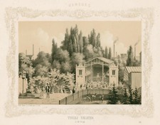 Hamburg St. Georg Tivoli Original Lithografie Heuer 1860