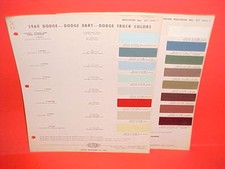 1960 DODGE CAR DART SENECA PHOENIX CONVERTIBLE POLARA MATADOR PAINT CHIPS DUPONT