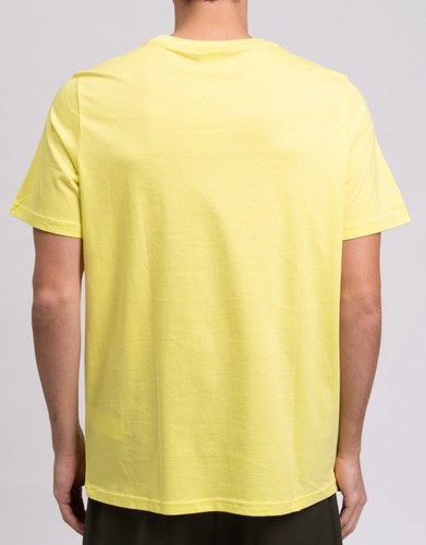 PUMA T-Shirt Top Size M Print Logo Yellow Short Sleeves Crew Neck - Picture 4 of 6