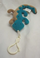 Plush Creations TURQUOISE & TAN GECKO LIZARD 4" STUFFED ANIMAL TOY KEYCHAIN CLIP