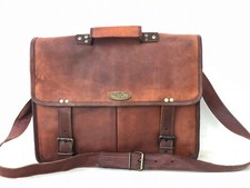 Uomo pelle Vintage Laptop Computer Messenger PC Tracolla Spalla Valigetta