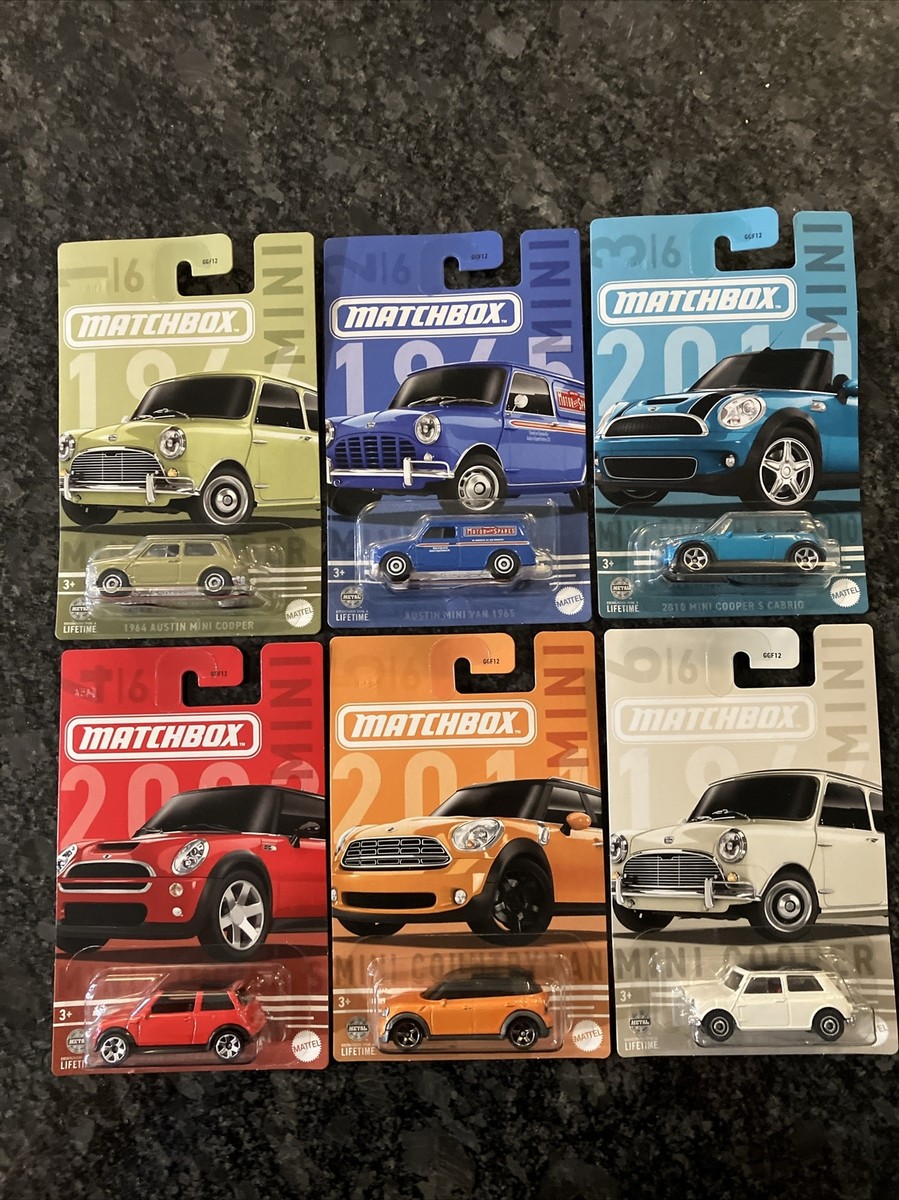 match box RACING CAR ミニクーパー　ミニカー MATCHBOX MINI COOPER Complete SET OF 6 Metal Vehicles 2024