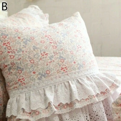 Kissenbezug Kissenbezug Rüschen Spitze Land Blumenmuster Sofabett Wohndeko - Bild 1 von 4