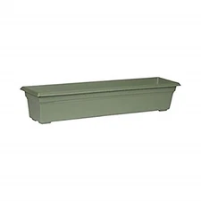 Novelty Countryside Durable Plastic Flower Box Planter, Sage, 30in