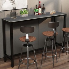Tavolo bar in marmo cucina bistrot rettangolare stretto consolle tavolino 120 cm