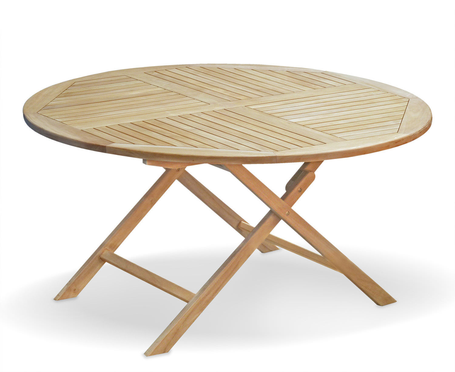 Teak Outdoor Folding Table, Round - Lymington Range - 1.5m